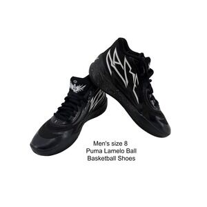 Puma LaMelo Ball MB.02 Oreo Basketball Shoes Mens Size 8 Black White 379420-01